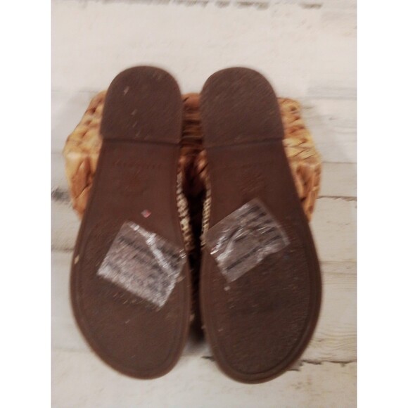 Women's Yellow Box Sandal Real Cow Hair / Cowhide Print Size‎ 7 Slip-on - Picture 8 of 11